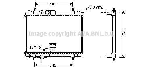 AVA QUALITY COOLING Радиатор, охлаждение двигателя PEA2210